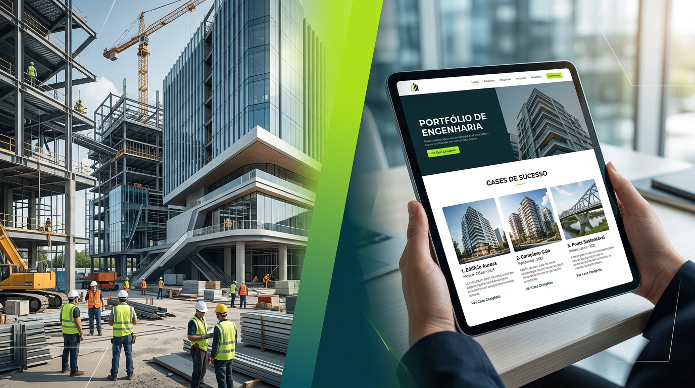 Construção Civil: Transformando Obras Concluídas em Autoridade Digital com Módulos de Cases