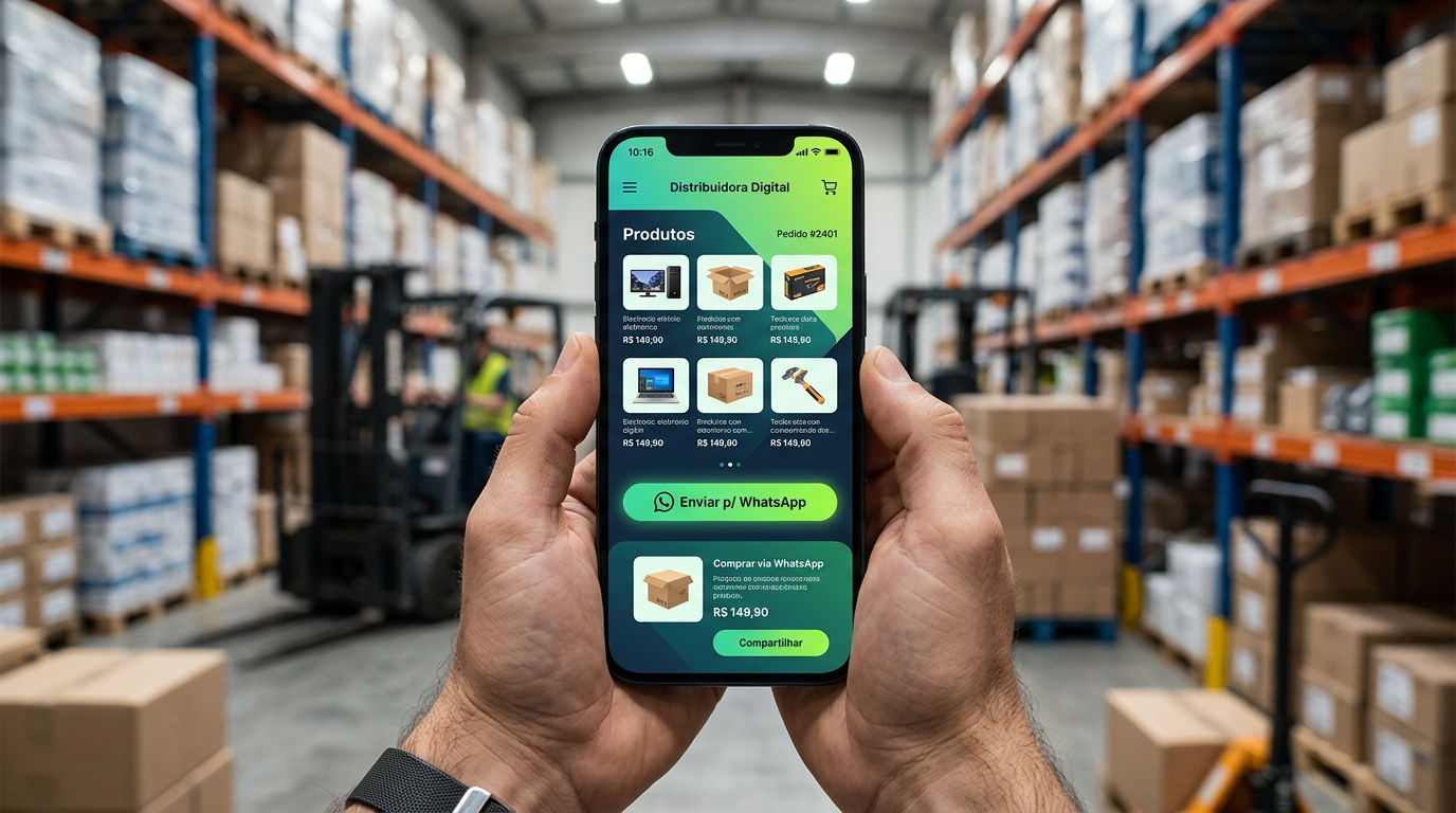 Distribuidoras: Por que um Catálogo Digital com foco em WhatsApp supera o E-commerce tradicional