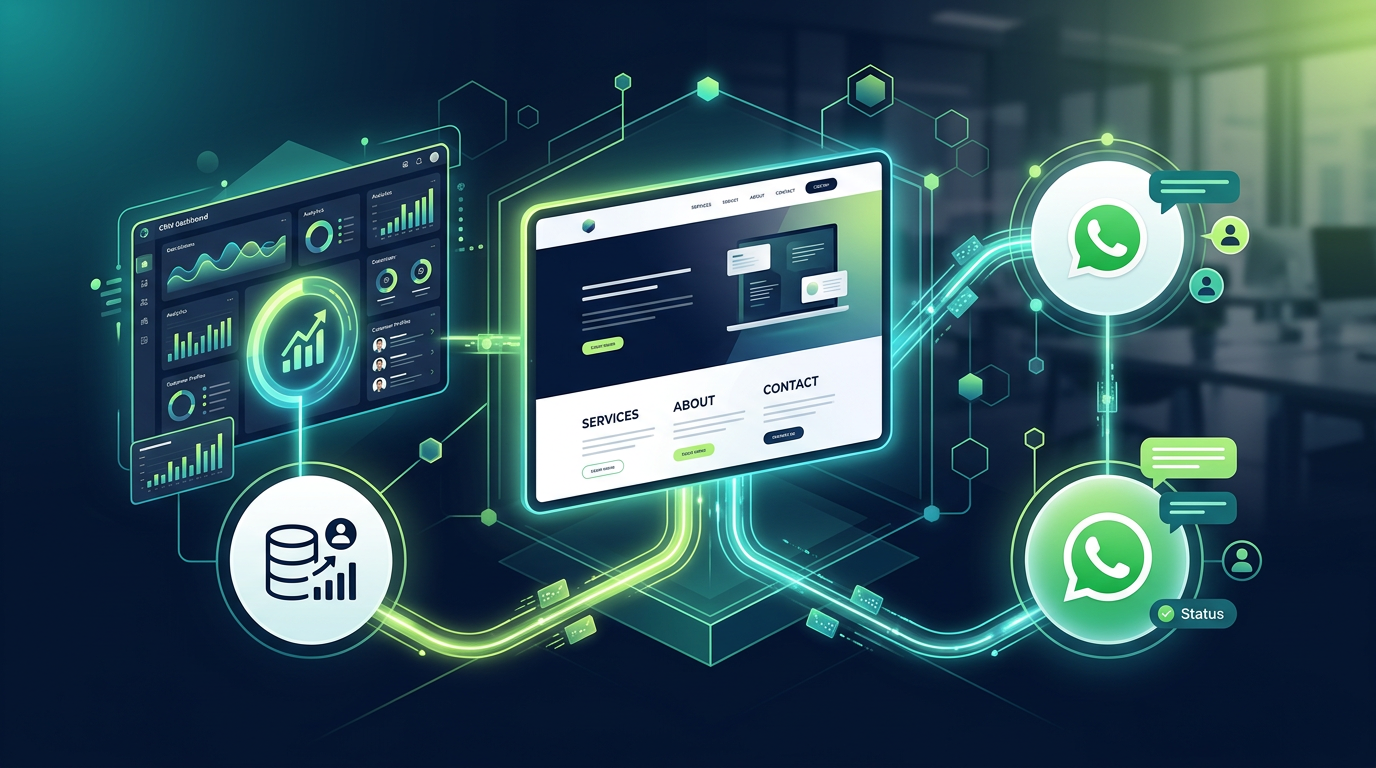 Integração é Tudo: Como conectar seu site profissional ao CRM e WhatsApp da equipe