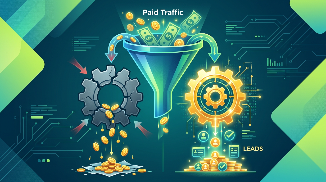 Tráfego Pago vs. Site Organizado: Por que jogar dinheiro fora com um site que não converte?