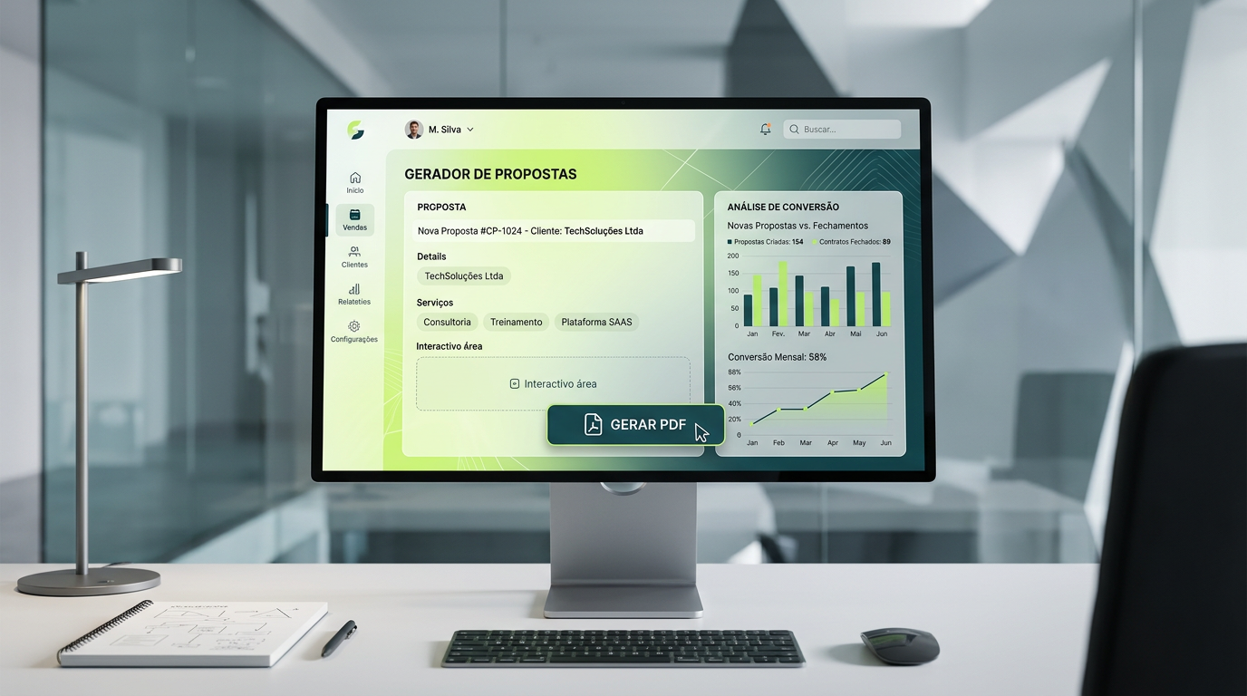 Vendas Consultivas: Como o Gerador de Propostas integrado acelera o fechamento de contratos