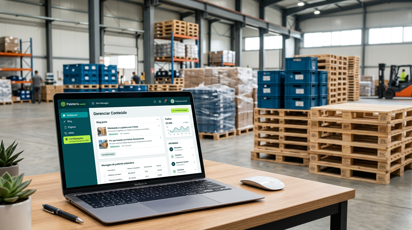 A importância do site gerenciável com blog para suprimentos industriais: O caso dos pallets